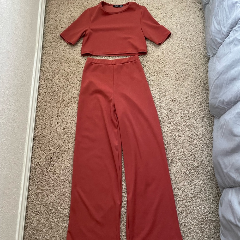 Orange Two-Piece Pant Set - Hemmed for 5’2